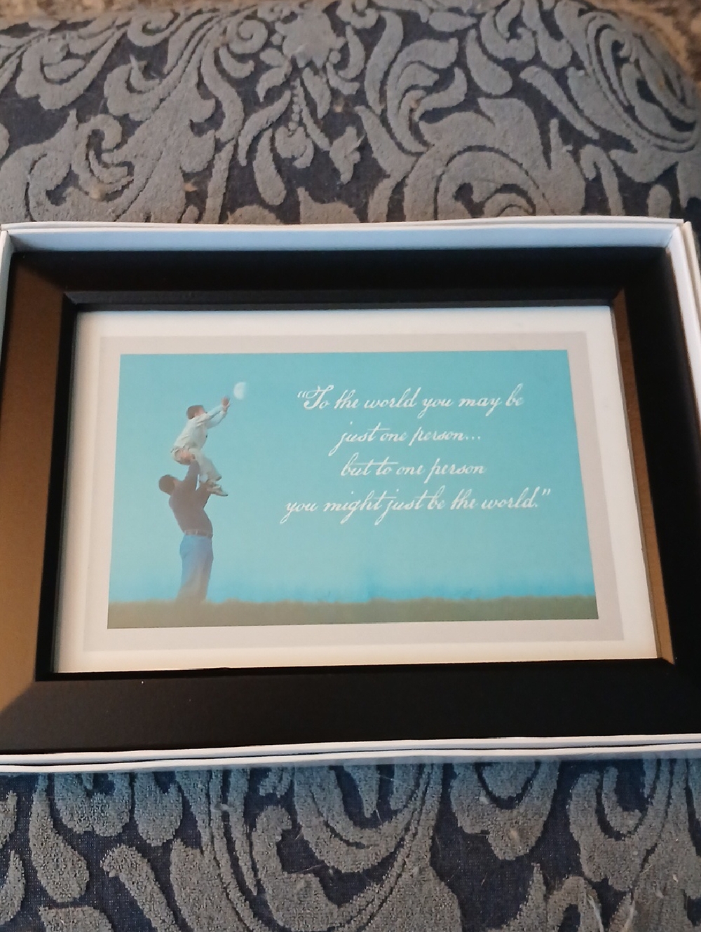 Framed Inspirational Photo Art - Aqua Sky